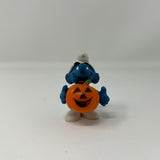 Vintage Halloween Smurf with Pumpkin Figure Toy Smurfs