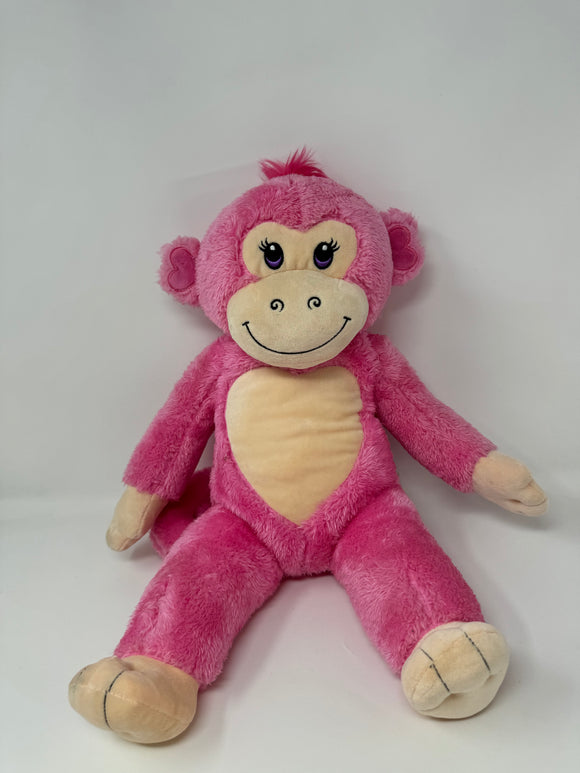 Build A Bear~ Pink Heart~ 20” Monkey Plush