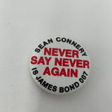 Sean Connery Is James Bond 007 Never Say Never Again 1982 Button Warner Bros