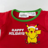 Build A Bear Pokémon Pikachu Happy Holidays Christmas T-shirt Shirt