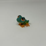 Littlest Pet Shop LPS Dark Green Blue Frog Orange Feet Eyes #50 Magnet Magnetic