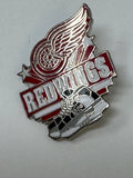 Detroit Red Wings Hockey NHL Skates Lapel Pin Brooch