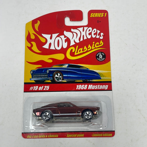 Hot Wheels Classic Series 1 1968 Mustang 19/25 Dark Red