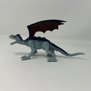KID GALAXY Winged Dragon Poseable Action Figure Blue Red 4"H x 8"L