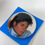 Original 1984 Michael Jackson King of Pop Photo Promo Pinback Button - Official