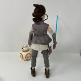 Star Wars Forces of Destiny Rey of Jakku 11" Figure with Light Saber and BB8 Hasbro 2016