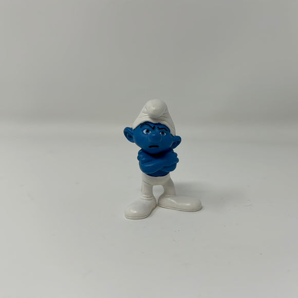 Smurfs Grouchy Smurf PVC Figure Angry Grumpy Display Figurine