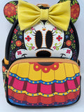 Disney Loungefly Minnie Dia de los Muertos Sugar Skull Mini Backpack EE Exclusive