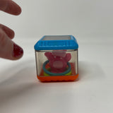 Fisher Price Peek A Boo Blocks Pink Hippo with Hula Hoops