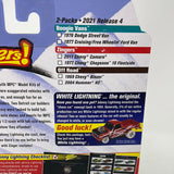 Johnny Lightning Zingers! 2021 2 Pack 2011 Chevy Camaro 1973 Chevy Cheyenne 10 Fleetside Rel 4 Ver B