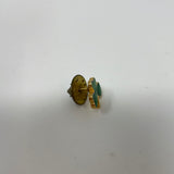 Vintage Lucky Green Clover Lapel Pin