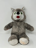 Build A Bear Wolf Pup Wiley the Wolf Grey 16" Great Wolf Lodge Plush Toy Stuffed