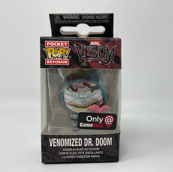 Funko Pocket Pop Keychain Marvel Venom GameStop Exclusive Venomized Dr. Doom