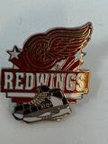 Detroit Red Wings Hockey NHL Skates Lapel Pin Brooch