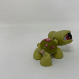 Littlest Pet Shop LPS Turtle Green and Pink with Brown Eyes