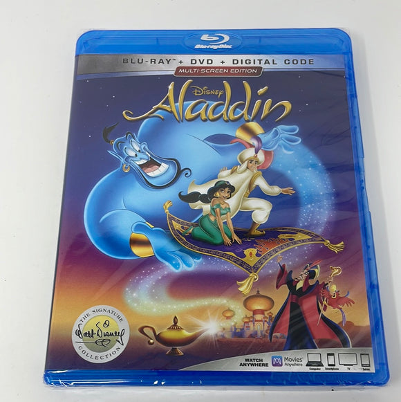 Blu Ray + DVD + Digital Code Disney Aladdin Signature Collection (Sealed)