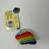 Plushie TREATZ KEYCHAIN Rainbow Cake Clip Zipper Clip