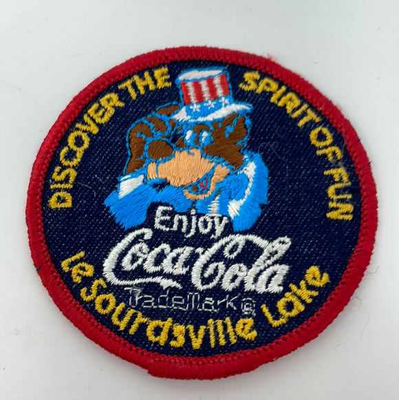 Vintage Lesourdsville Lake Americana Amusement Park Souvenir Patch Ohio Coke