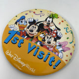 Disney Souvenir Button - Mickey And Pals - 1st Visit