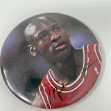 RARE VINTAGE MICHAEL JORDAN BUTTON PIN CHICAGO BULLS NBA JUMP INC