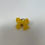 Vintage yellow ribbon bow pin