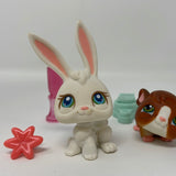 Littlest Pet Shop LPS Bunny And Guinea Pig Food Dish And Bottle Hasbro