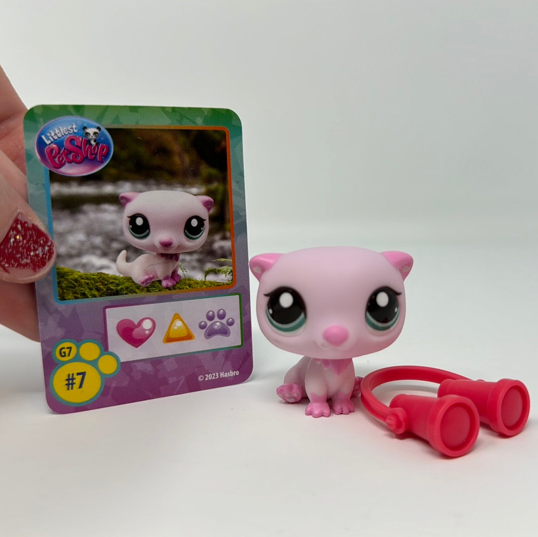 Littlest Pet Shop Series 1Gen G7 #7 Blind Box Pink Otter