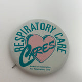 Pinback vintage Respiratory Care Cares American Association Respiratory Cares