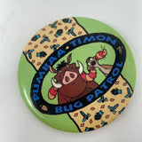 Vtg Pumbaa Timon Bug Patrol Lion King Pinback Button Pin