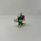 Vintage Smurf Circus Clown Red Nose Colorful  Stars Peppermint Candy 1997