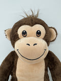 Build A Bear Brown Smiling Monkey Plush Stuffed Animal 2015 17”