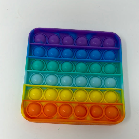Square Pop It Rainbow Colors Fidget Toy