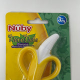 Nuby Nana Nubs Gum Massager Yellow Teething Soft Silicone Toothbrush Sore Gums