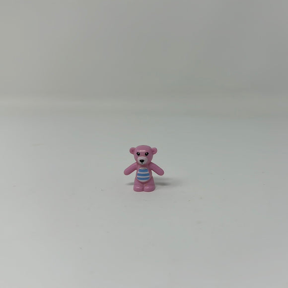 Lego Bright Pink Teddy Bear Blue Stripes Stomach Minifigure