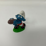 Football Smurf Red Shirt Schleich PVC Figure Peyo 1980 Smurfs RARE