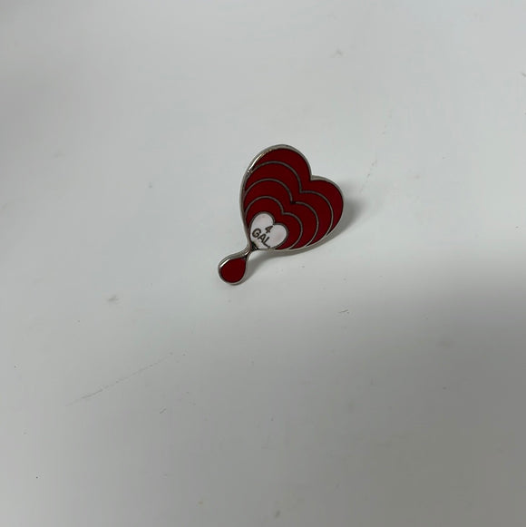 4 Gallon Blood Donor Drop Heart Vintage Lapel Pin