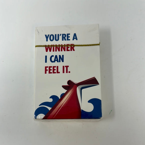 Vintage Carnival Cruise Line - You Are A Winner I Can Feel It Playing Card Deck