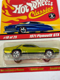 Hot Wheels Classic Series 1 1971 Plymouth GTX 10/25 Green