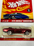 Hot Wheels Classics Series 2 1970 Chevelle Convertible 1/30 Red