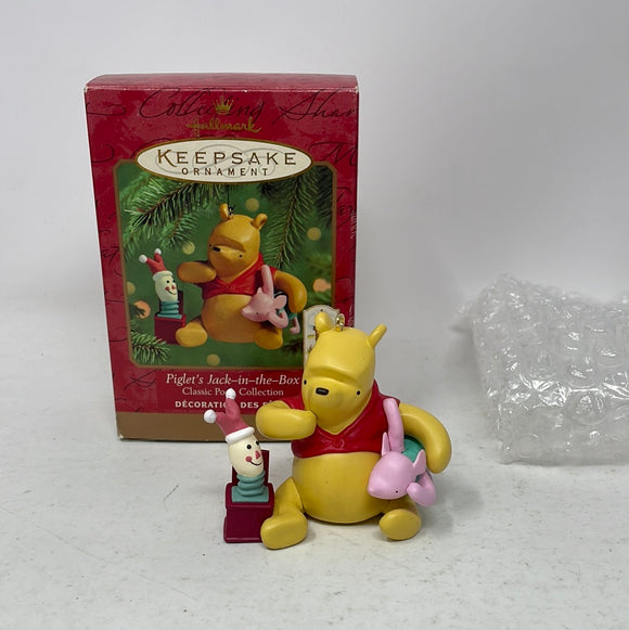 Hallmark Keepsake Ornament Disney Winnie The Pooh Piglet’s Jack-in-the-Box 2000