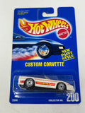 Hot Wheels 1991 Custom Corvette #200 White
