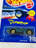 Hot Wheels 1991 Gold Medal Speed Dodge Viper RT/10 #210 Green 5Spk