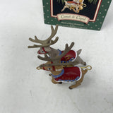 Hallmark Keepsake Ornament Santa and His Reindeer 3/5 Comet & Cupid 1992