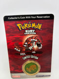 Pokémon Ruby Limited Edition Collector’s Coin Groudon New