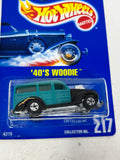 Hot Wheels 1992 Blue Card ‘40’s Woodie #217 5Spk