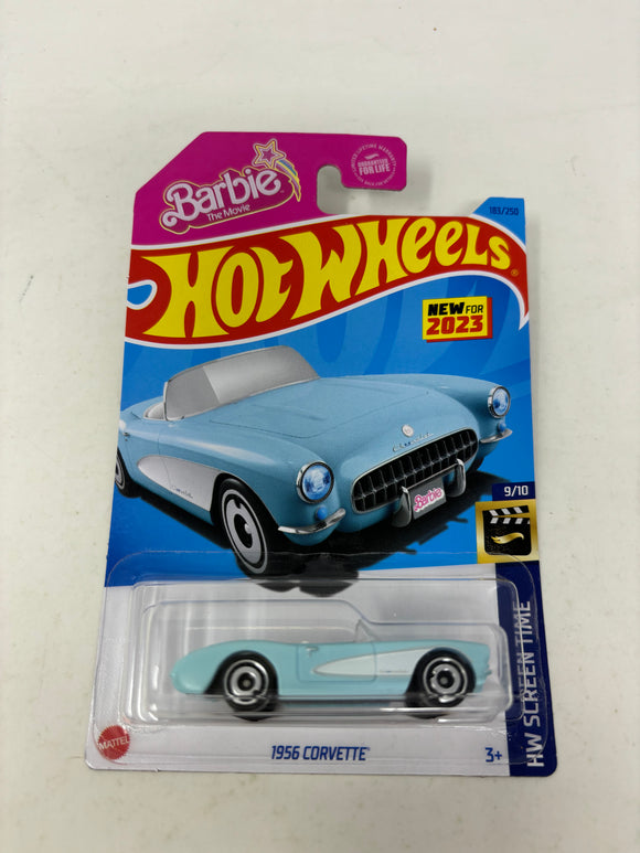 Hot Wheels 2023 HW Screen Time 9/10 1956 Corvette 183/250 Blue