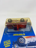 Hot Wheels 1990 Blue Card Bywayman 77 Dark Red
