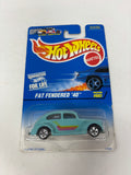 Hot Wheels 1:64 Diecast 1997 Blue Card Fat Fendered ‘40 #607