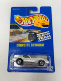 Hot Wheels 1991 Gleam Team Corvette Stingray 192 Silver