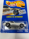 Hot Wheels 1991 Gleam Team Corvette Stingray 192 Silver
